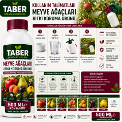 TABER Meyve Ağaçları Bitki Bakım Ürünü 500 ML Konsantre | Meyve Ağaçları İçin Yapraktan Uygulama