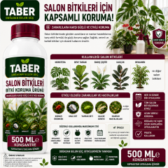 TABER Salon Bitkileri Bitki Bakım Ürünü 500 ML Konsantre | İç Mekân Bitkileri İçin Yapraktan Uygulama
