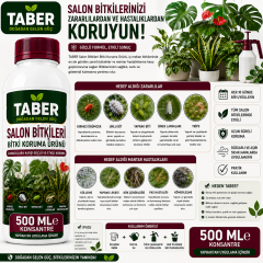 TABER Salon Bitkileri Bitki Bakım Ürünü 500 ML Konsantre | İç Mekân Bitkileri İçin Yapraktan Uygulama