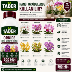 TABER Orkide Bitki Bakım Ürünü 500 ML Konsantre | Orkideler İçin Yapraktan Uygulama