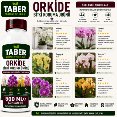 TABER Orkide Bitki Bakım Ürünü 500 ML Konsantre | Orkideler İçin Yapraktan Uygulama