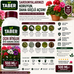 TABER Çiçek Bitki Bakım Ürünü 500 ML Konsantre | Çiçekler İçin Yapraktan Uygulama