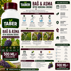 TABER Bağ & Asma Bitki Bakım Ürünü 500 ML Konsantre | Bağ ve Asmalar İçin Yapraktan Uygulama