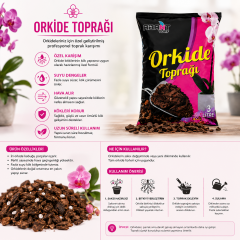 Orkide Toprağı 3 Litre – Orkideler İçin Özel Karışım Hazır Saksı Toprağı