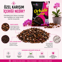 Orkide Toprağı 3 Litre – Orkideler İçin Özel Karışım Hazır Saksı Toprağı